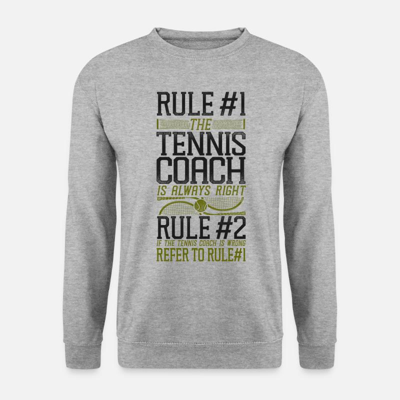 Funny Tennis Player Racket Coach - Unisex Sweatshirt - salt & pepper