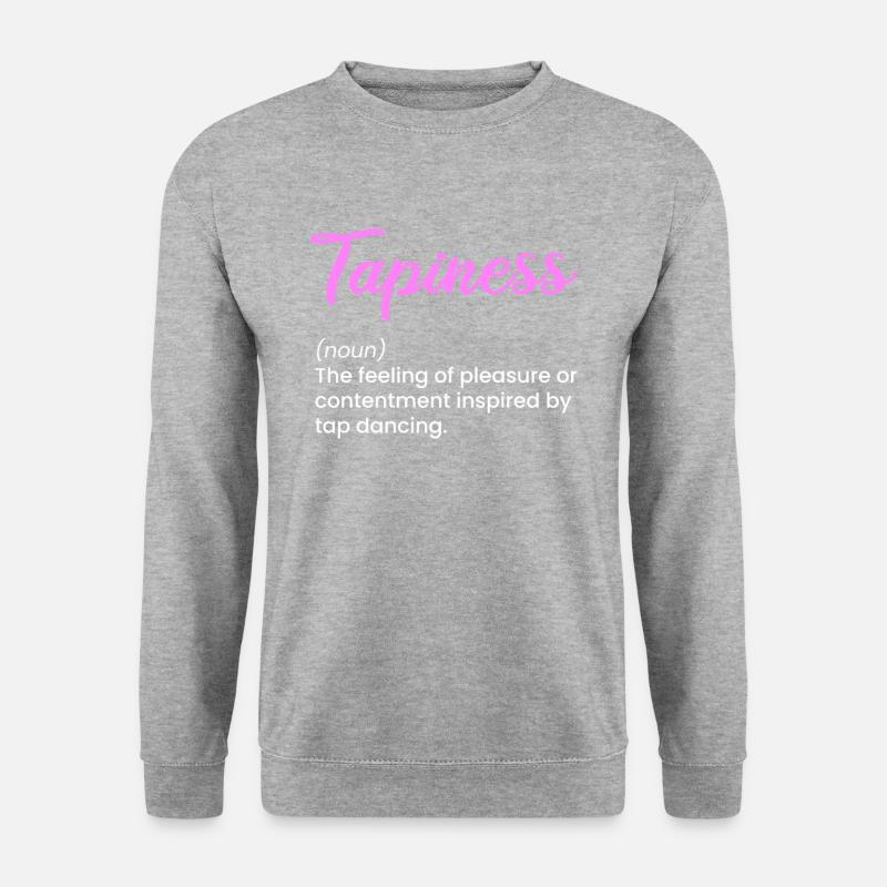 tapiness, tap dance - Unisex Pullover - Weißgrau meliert