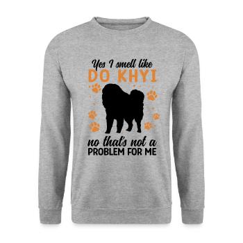 Smell Like Do Khyi Tibetan Mastiff Tibetan Mastiff - Unisex Sweatshirt - salt & pepper - Front - Alina (178cm) & Michal (187cm)