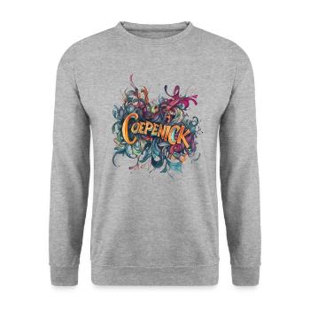 Berlin Köpenick Souvenir Cöpenick Graffiti - Unisex Sweatshirt - salt & pepper - Front - Alina (178cm) & Michal (187cm)