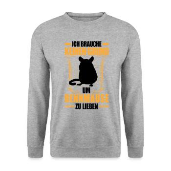 Gerbil No Reason Rodent Gerbil - Unisex Sweatshirt - salt & pepper - Front - Alina (178cm) & Michal (187cm)