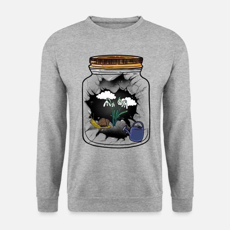 Garten Schnecke Schnecken Gärtner Fantasy Kinder - Unisex Pullover - Weißgrau meliert
