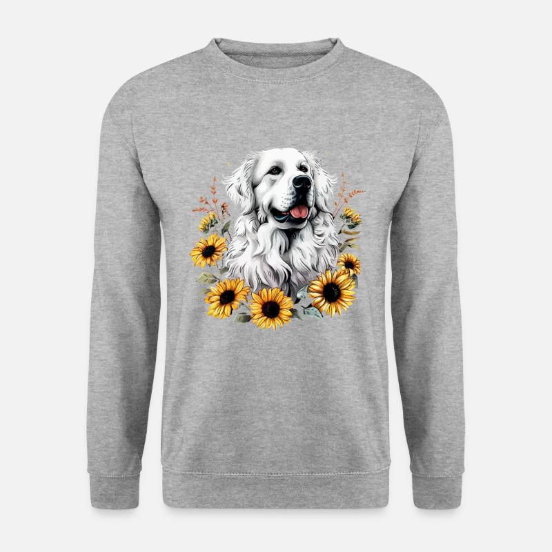 Great Pyrenees dog - Unisex Pullover - Weißgrau meliert