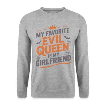 My Favorite Evil Queen Is My Girlfriend - Unisex Sweatshirt - salt & pepper - Front - Alina (178cm) & Michal (187cm)