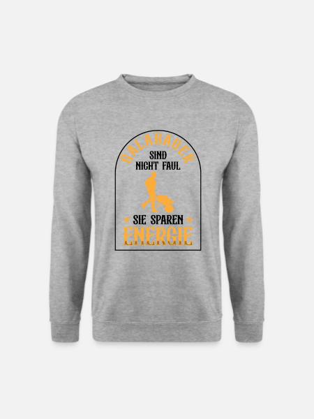 Galabauer ist nicht faul Landschaftsbauer - Unisex Pullover - Weißgrau meliert