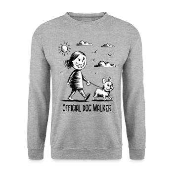 Bouledogue français Chien de compagnie Amoureux des animaux - Sweat-shirt Unisexe - gris chiné - Devant - Alina (178cm) & Michal (187cm)