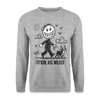 Bouledogue français Chien de compagnie Amoureux des animaux - Sweat-shirt Unisexe - gris chiné - Devant - Alina (178cm) & Michal (187cm)