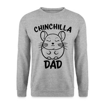 Chinchilla disant papa drôle Chinchilla cadeau - Sweat-shirt Unisexe - gris chiné - Devant - Alina (178cm) & Michal (187cm)