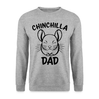 Chinchilla disant papa drôle Chinchilla cadeau - Sweat-shirt Unisexe - gris chiné - Devant - Alina (178cm) & Michal (187cm)