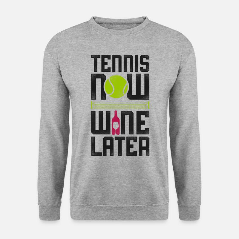 Funny Tennis Player Racket Wine - Unisex Sweatshirt - salt & pepper