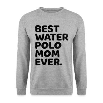 Beste Wasserball-Mutter aller Zeiten Aquatic Polo Spielerin Mothe - Unisex Pullover - Weißgrau meliert - Vorne - Alina (178cm) & Michal (187cm)