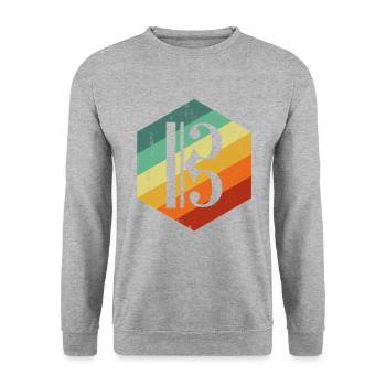 Alto clef viola violist - Unisex Pullover - Weißgrau meliert - Vorne - Alina (178cm) & Michal (187cm)