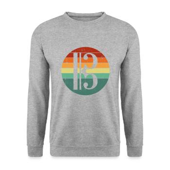 Alto clef viola violist - Unisex Pullover - Weißgrau meliert - Vorne - Alina (178cm) & Michal (187cm)
