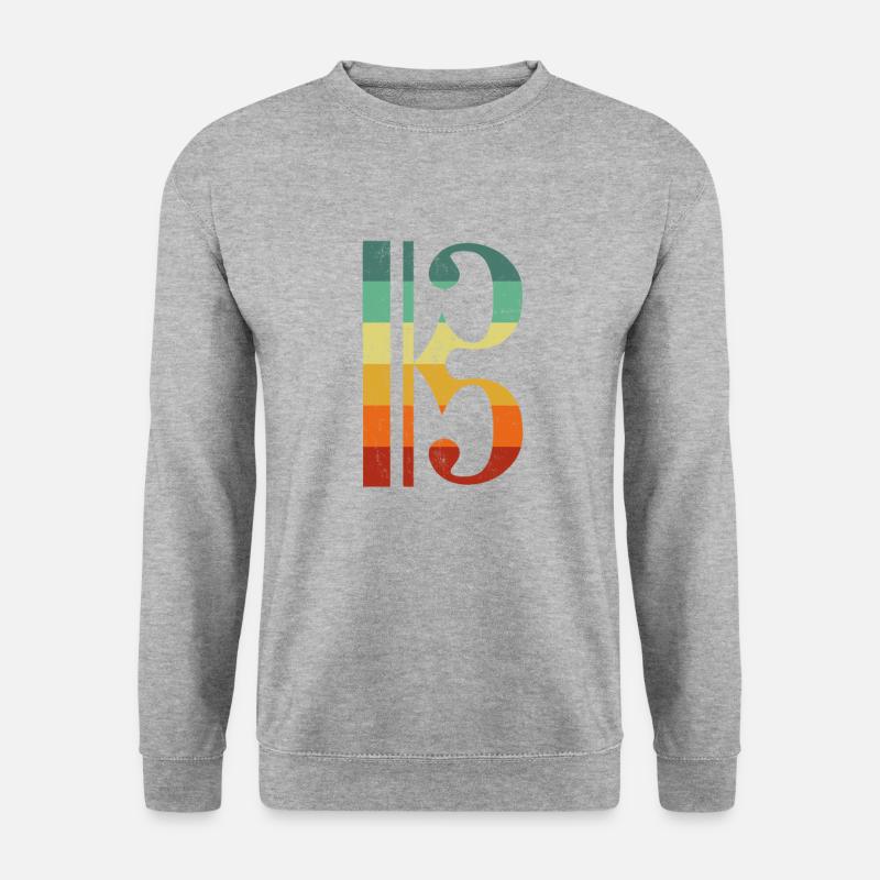 Alto clef viola violist - Unisex Pullover - Weißgrau meliert