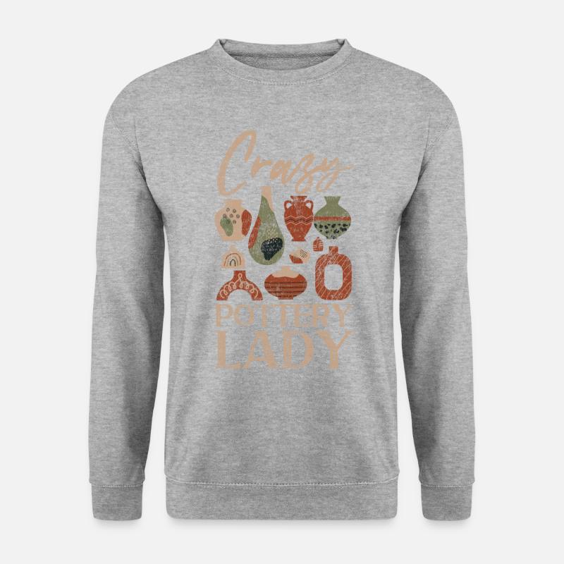 Pottery Ceramics Artist Crazy - Unisex Pullover - Weißgrau meliert