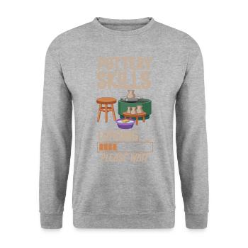 Pottery Ceramics Artist Pottery - Unisex Pullover - Weißgrau meliert - Vorne - Alina (178cm) & Michal (187cm)