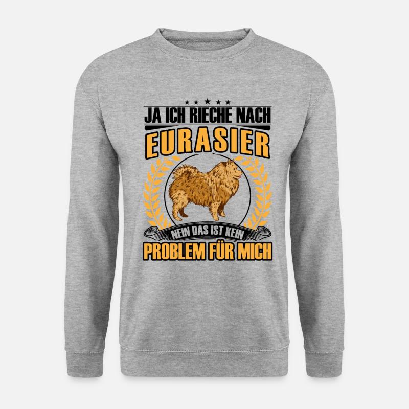 Odeur d’Eurasier Spitz Eurasien - Sweat-shirt Unisexe - gris chiné