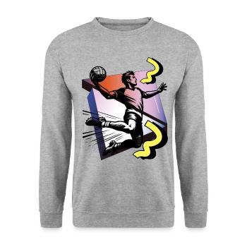 Handball Joueurs de handball - Sweat-shirt Unisexe - gris chiné - Devant - Alina (178cm) & Michal (187cm)