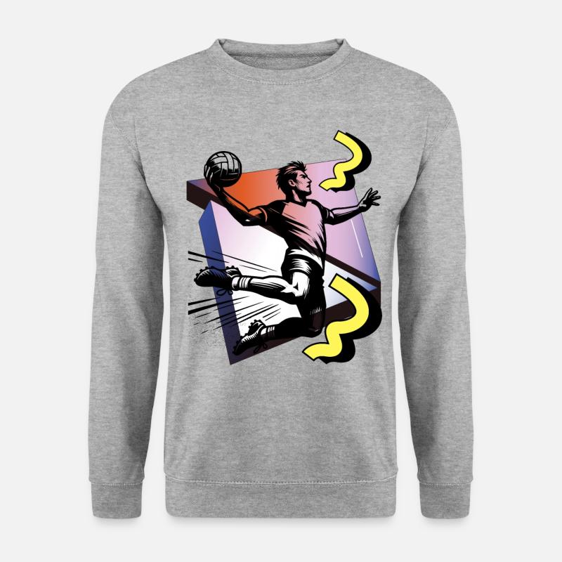 Handball Handballer - Unisex Pullover - Weißgrau meliert