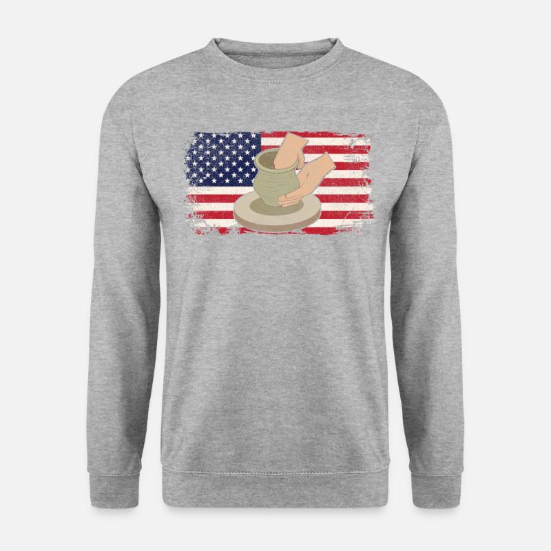 Pottery Ceramics Artist American - Unisex Pullover - Weißgrau meliert