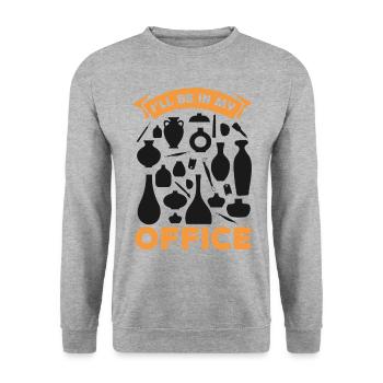 Artiste de la céramique de poterie dans lequel je serai - Sweat-shirt Unisexe - gris chiné - Devant - Alina (178cm) & Michal (187cm)
