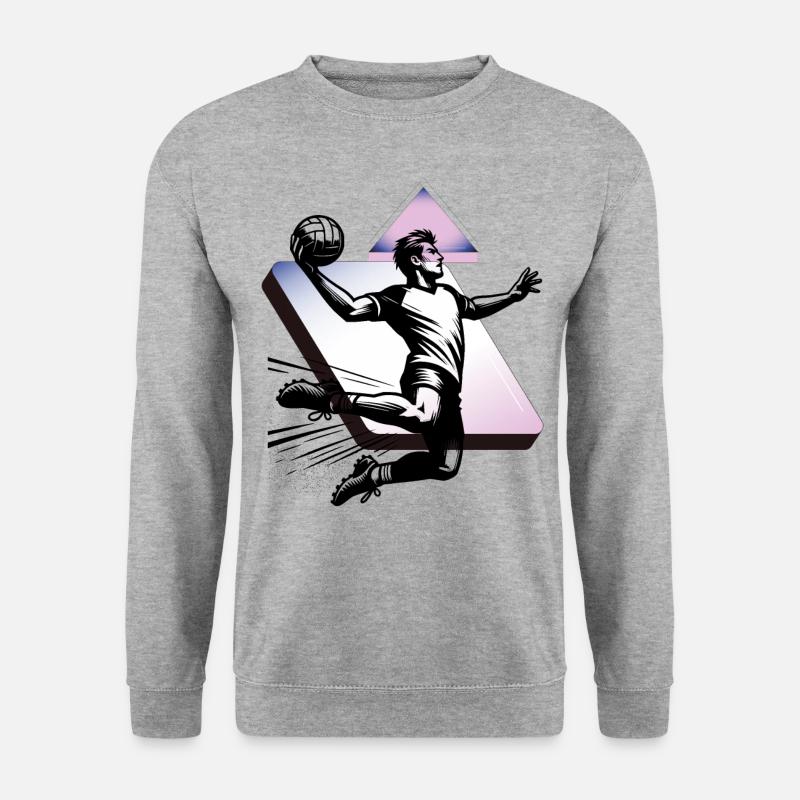 Handball Handballer - Unisex Pullover - Weißgrau meliert
