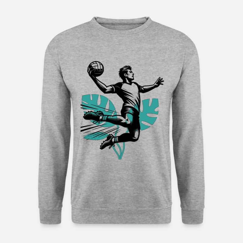 Handball Handballer - Unisex Pullover - Weißgrau meliert