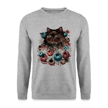 Ragdoll Boule de Noël Amoureux des chats Ragdolls Chats - Sweat-shirt Unisexe - gris chiné - Devant - Alina (178cm) & Michal (187cm)