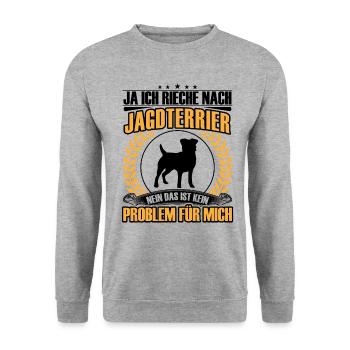 Odeur de Hunting Terrier Chien de chasse allemand - Sweat-shirt Unisexe - gris chiné - Devant - Alina (178cm) & Michal (187cm)