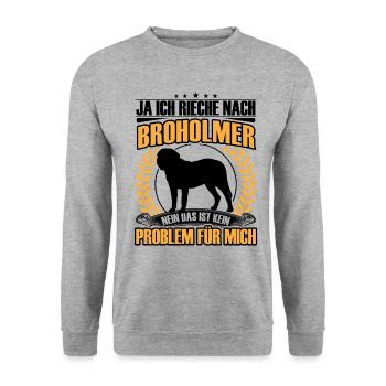 Broholmer , je sens comme Broholmer - Sweat-shirt Unisexe - gris chiné - Devant - Alina (178cm) & Michal (187cm)