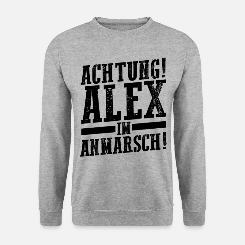 Alexander Alexandra Alexa Alex - Unisex Pullover - Weißgrau meliert