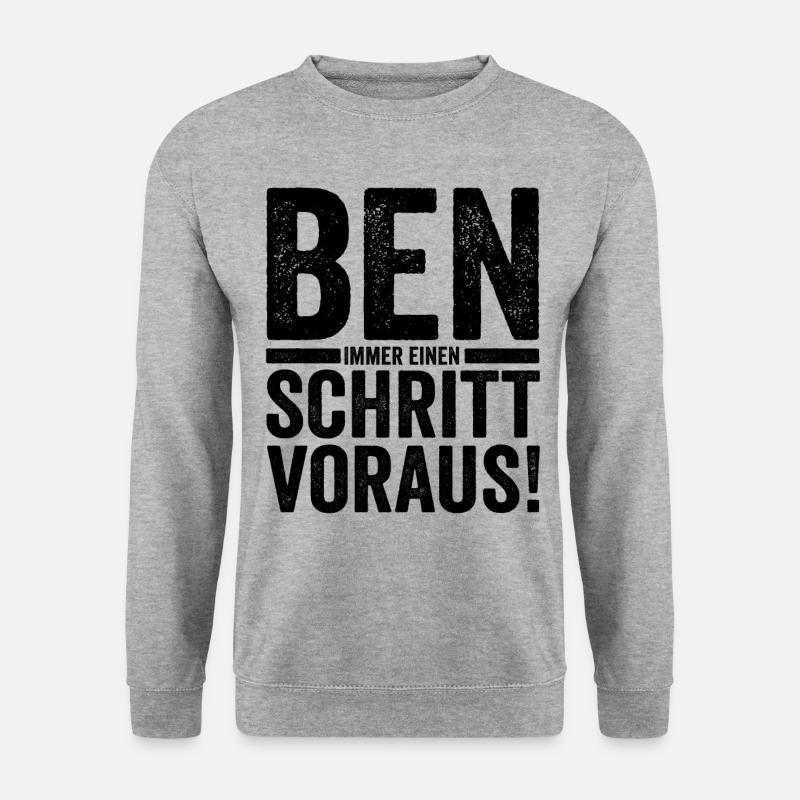 Vorname Ben - Unisex Pullover - Weißgrau meliert