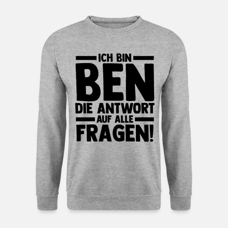 First name Ben - Unisex Sweatshirt - salt & pepper