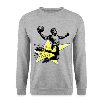 Handball Joueurs de handball - Sweat-shirt Unisexe - gris chiné - Devant - Alina (178cm) & Michal (187cm)