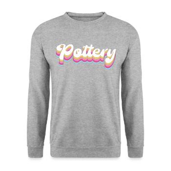 Pottery Ceramics Artist Retro - Unisex Pullover - Weißgrau meliert - Vorne - Alina (178cm) & Michal (187cm)