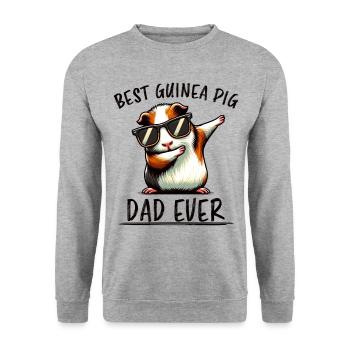 Dicton de cochon d’Inde, Cadeau de cochon d’Inde - Sweat-shirt Unisexe - gris chiné - Devant - Alina (178cm) & Michal (187cm)