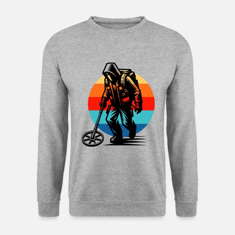 Sondeln Metalldetektor - Unisex Pullover - Weißgrau meliert