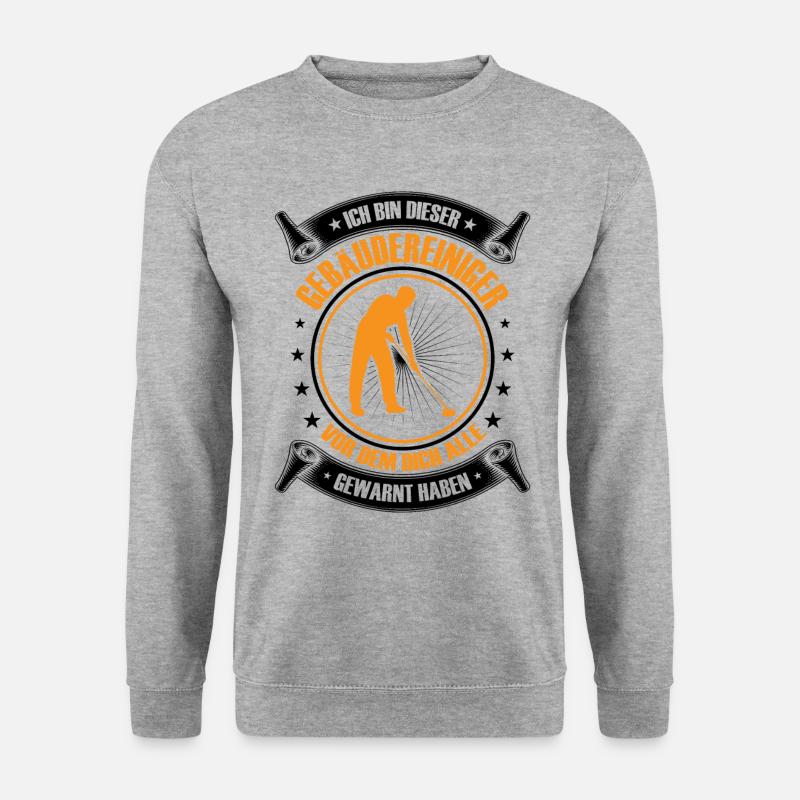 Ich bin dieser Gebäudereiniger Fensterputzer - Unisex Pullover - Weißgrau meliert