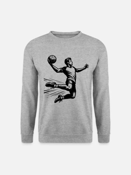 Handball Handballer - Unisex Pullover - Weißgrau meliert