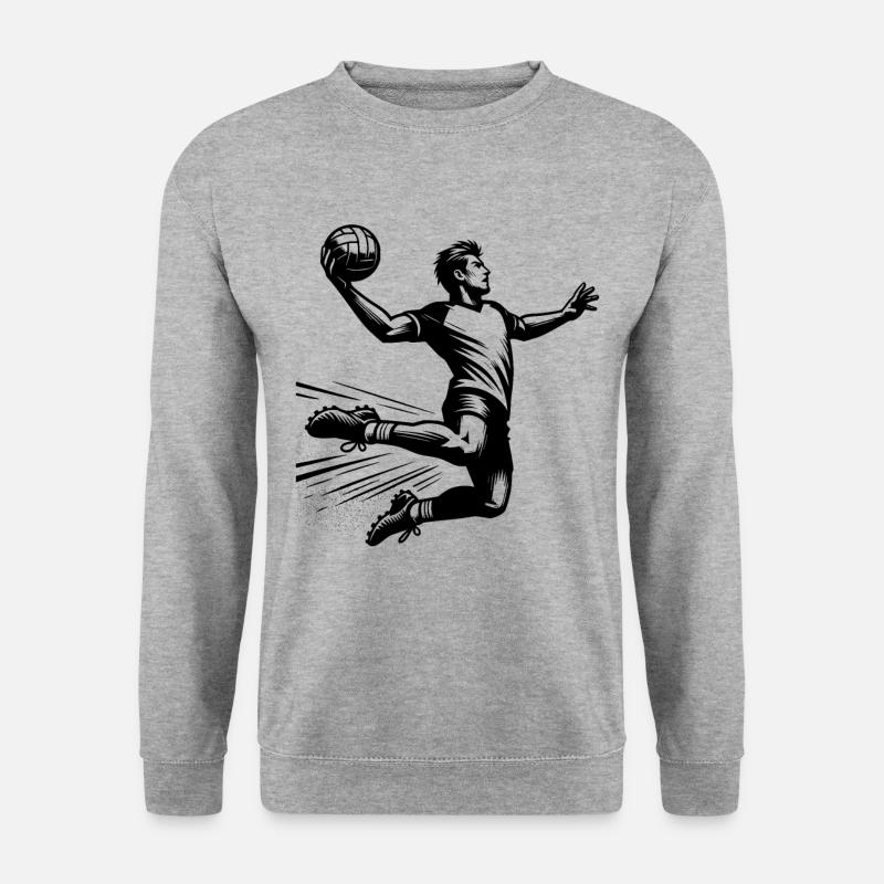 Handball Handballer - Unisex Pullover - Weißgrau meliert