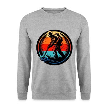 Probing Metal Detector - Unisex Sweatshirt - salt & pepper - Front - Alina (178cm) & Michal (187cm)