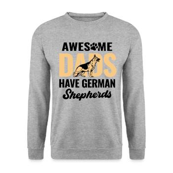 Tolle Väter haben Deutsche Schäferhunde Hundeliebhaber Germa - Unisex Pullover - Weißgrau meliert - Vorne - Alina (178cm) & Michal (187cm)