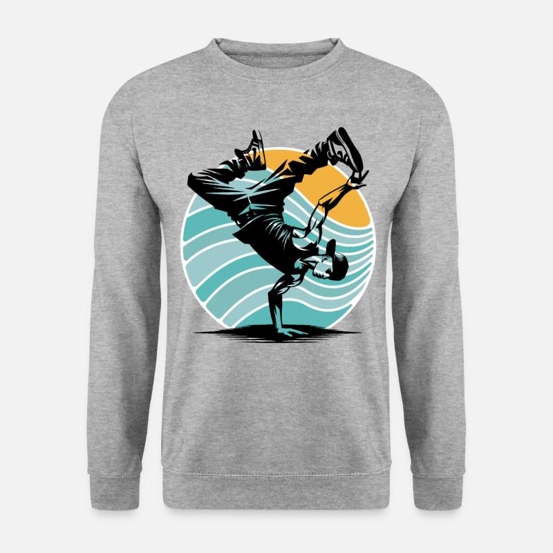 Breakdance - Unisex Pullover - Weißgrau meliert