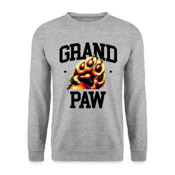 Grand Paw German Shepherd Dog Lover Shepherds GSD - Unisex Sweatshirt - salt & pepper - Front - Alina (178cm) & Michal (187cm)