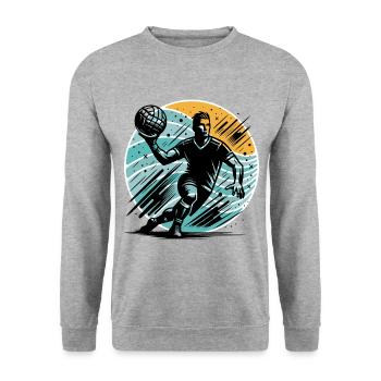 Handball - Sweat-shirt Unisexe - gris chiné - Devant - Alina (178cm) & Michal (187cm)