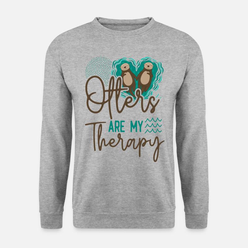 Otter Otters Are My Therapy - Unisex Sweatshirt - salt & pepper