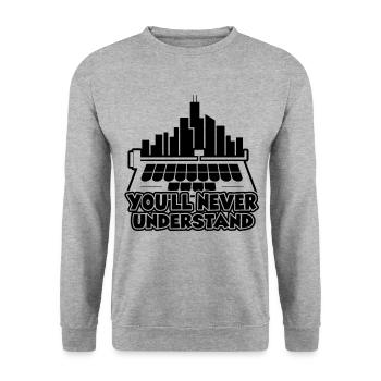 Court Reporter Shirt You Will Never Understand - Unisex Sweatshirt - salt & pepper - Front - Alina (178cm) & Michal (187cm)