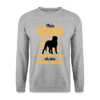 Mountain dog snores according to Appenzeller Mountain Dog - Unisex Sweatshirt - salt & pepper - Front - Alina (178cm) & Michal (187cm)