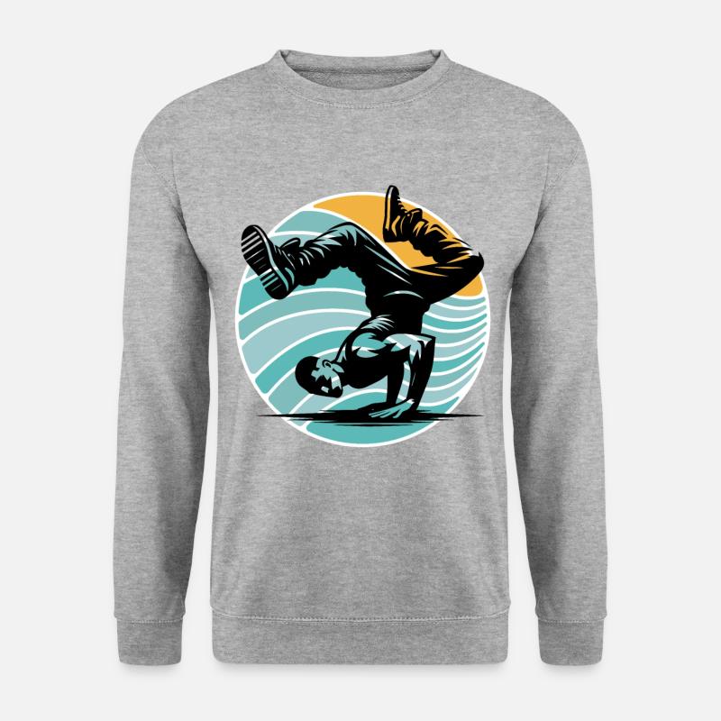 Breakdance - Unisex Pullover - Weißgrau meliert