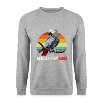african grey parrot - Unisex Pullover - Weißgrau meliert - Vorne - Alina (178cm) & Michal (187cm)